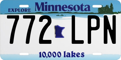 MN license plate 772LPN
