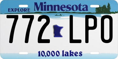 MN license plate 772LPO
