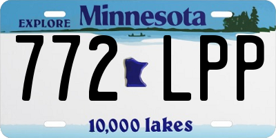 MN license plate 772LPP