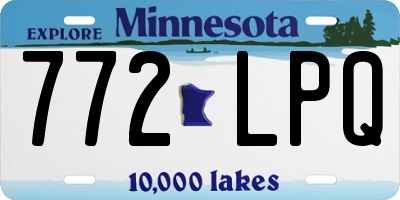 MN license plate 772LPQ