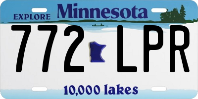 MN license plate 772LPR