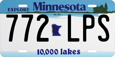 MN license plate 772LPS
