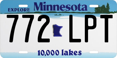 MN license plate 772LPT