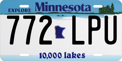 MN license plate 772LPU