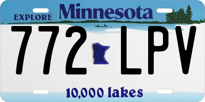 MN license plate 772LPV