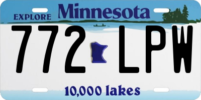 MN license plate 772LPW