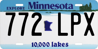 MN license plate 772LPX