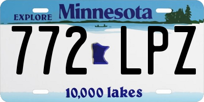 MN license plate 772LPZ