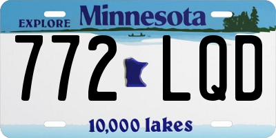 MN license plate 772LQD
