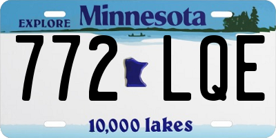 MN license plate 772LQE