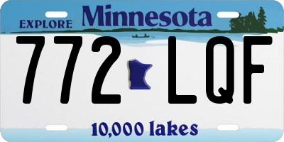 MN license plate 772LQF
