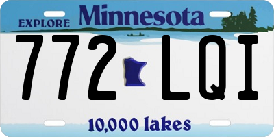 MN license plate 772LQI