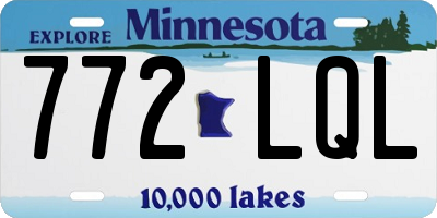MN license plate 772LQL