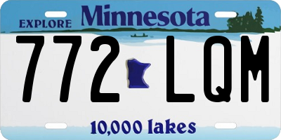 MN license plate 772LQM
