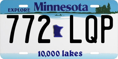 MN license plate 772LQP