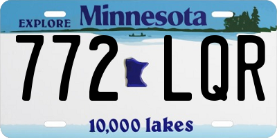 MN license plate 772LQR