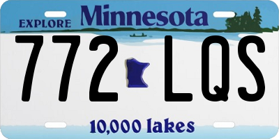 MN license plate 772LQS
