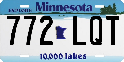 MN license plate 772LQT