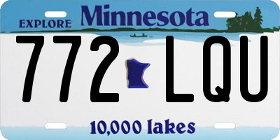 MN license plate 772LQU