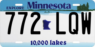 MN license plate 772LQW