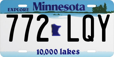 MN license plate 772LQY