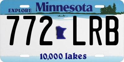 MN license plate 772LRB