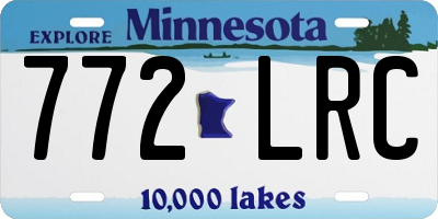 MN license plate 772LRC