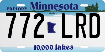 MN license plate 772LRD