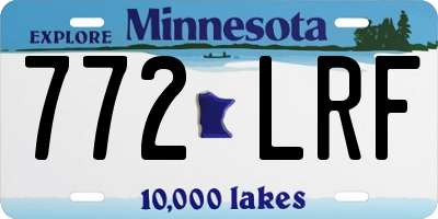MN license plate 772LRF