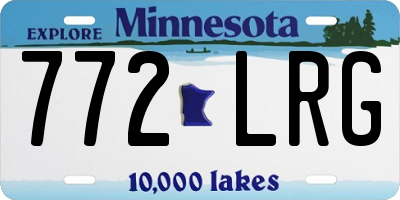 MN license plate 772LRG