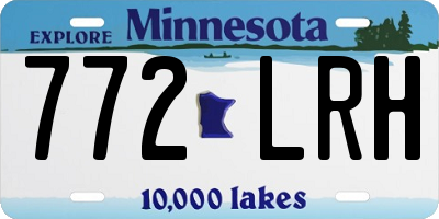 MN license plate 772LRH