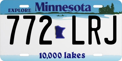 MN license plate 772LRJ