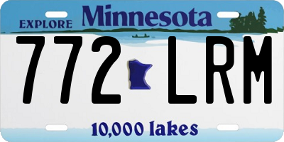 MN license plate 772LRM