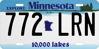 MN license plate 772LRN