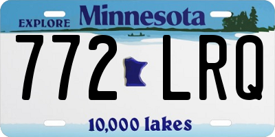 MN license plate 772LRQ