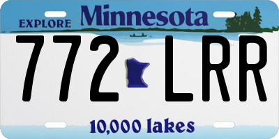 MN license plate 772LRR