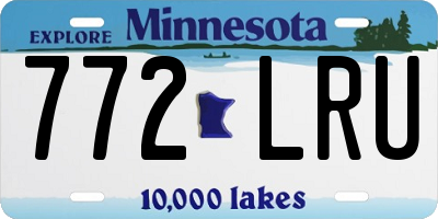 MN license plate 772LRU