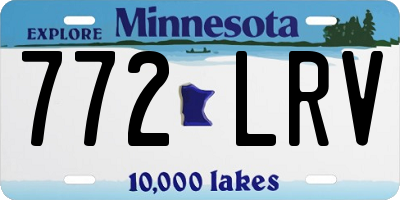 MN license plate 772LRV