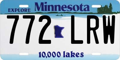 MN license plate 772LRW