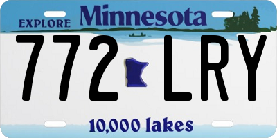 MN license plate 772LRY