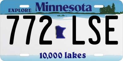 MN license plate 772LSE