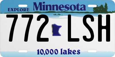 MN license plate 772LSH