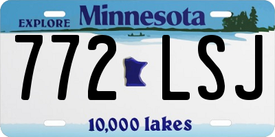 MN license plate 772LSJ