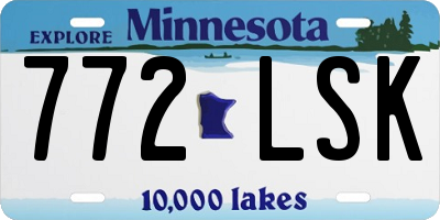 MN license plate 772LSK