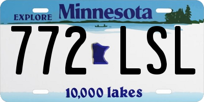 MN license plate 772LSL