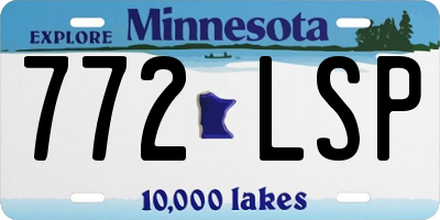 MN license plate 772LSP