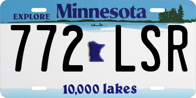 MN license plate 772LSR