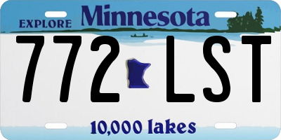 MN license plate 772LST