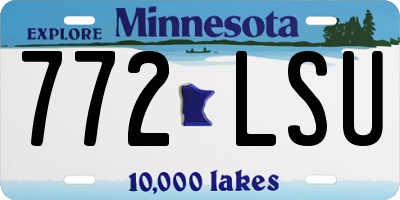 MN license plate 772LSU