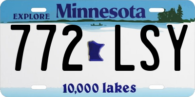 MN license plate 772LSY